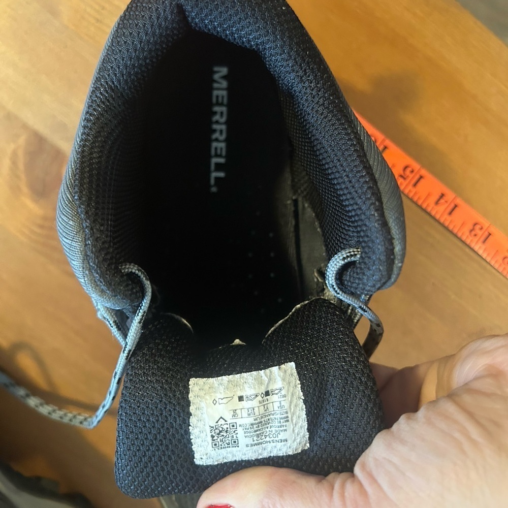 Merrell Gore-Tex Invisible Fit Men's Black and Gray Athletic Shoes 9 - Picture 4 of 11